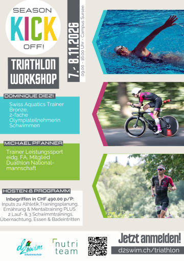 Noir Bleu Blanc Vert Fluo Photos Moderne Coloré Annonce Evènement Sportif Triathlon Affiche Poster